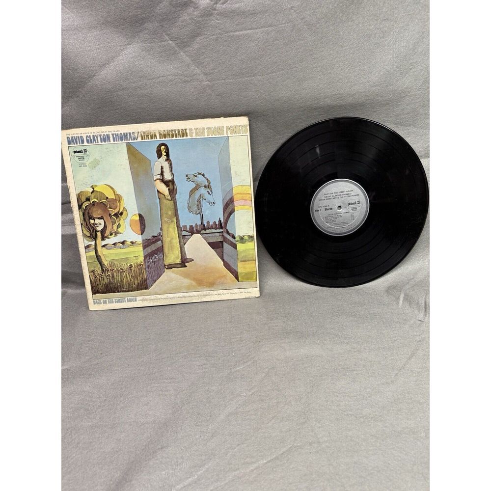 VINTAGE VINYL LP DAVID CLAYTON THOMAS LINDA RONSTADT STONE PONIES BACK ON THE ST